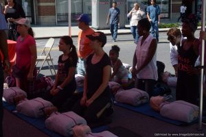 CPR training at Bronx Summer Fest 2016.