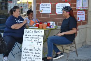 Painting flower pots at Bronx Summer Fest 2016.