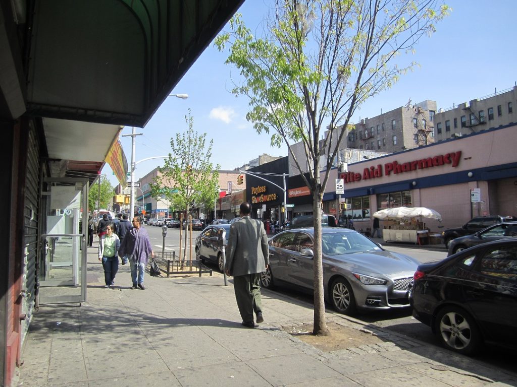 Street view with people